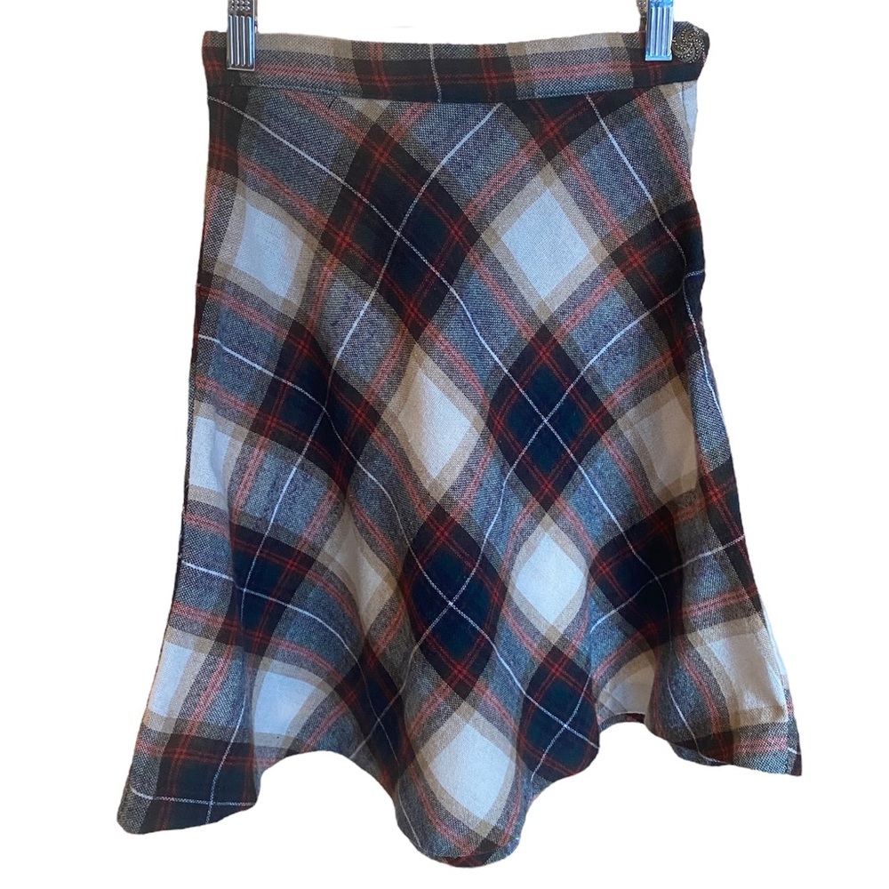 Vintage Russ Girl Plaid Skirt, Sz 00P